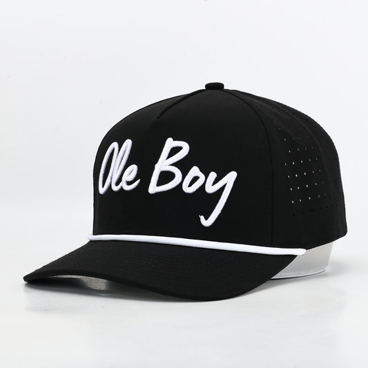 OLE BOY Black Performance Golf Hat