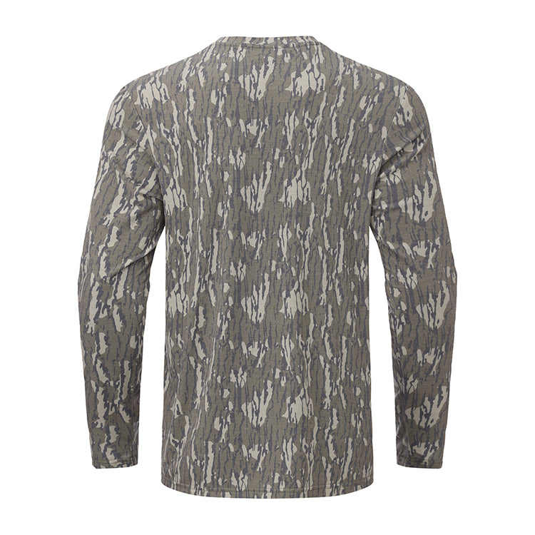 OLE BOY Bottomland Camo Performance Long Sleeve Logo Tee
