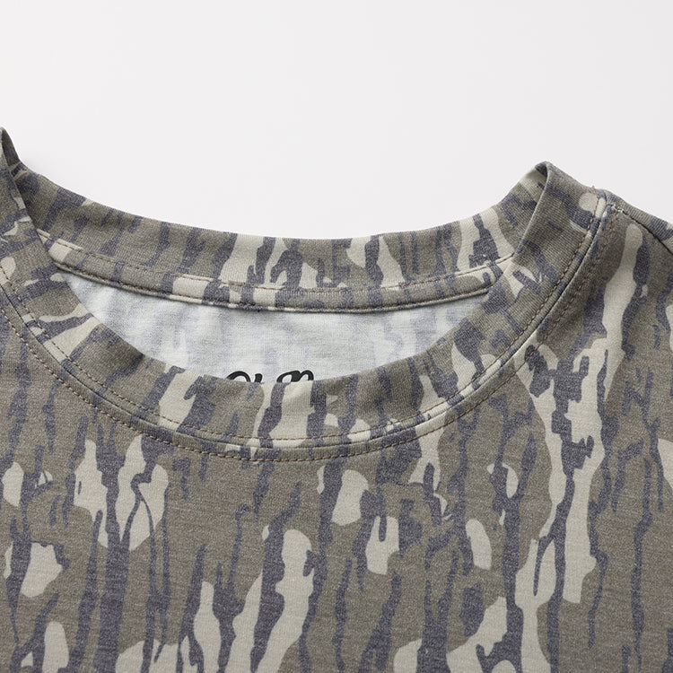 OLE BOY Bottomland Camo Performance Long Sleeve Logo Tee