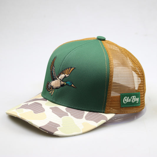 OLE BOY Flying Mallard Camo Trucker Hat