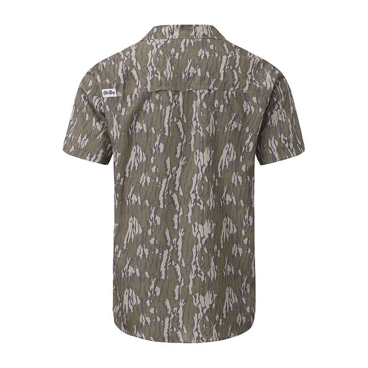 OLE BOY Performance Button Up Fishing Shirt - Bottomland Camo