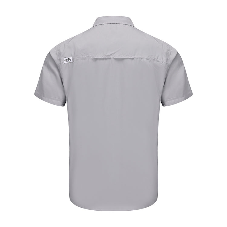 OLE BOY Performance Button Up Fishing Shirt - Grey