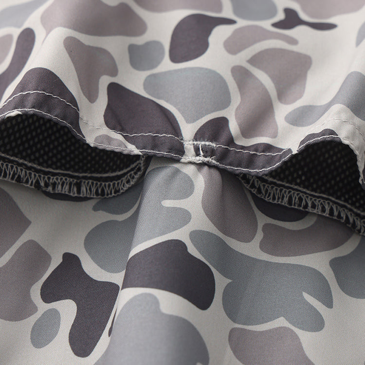 OLE BOY Performance Button Up Fishing Shirt - Grey Camo