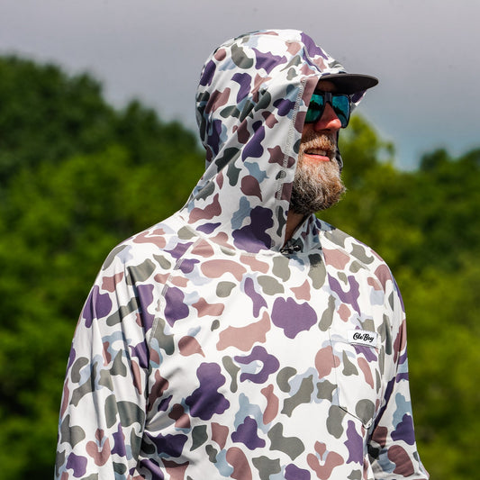 OLE BOY Performance Hooded Tee - Brown Duck Camo