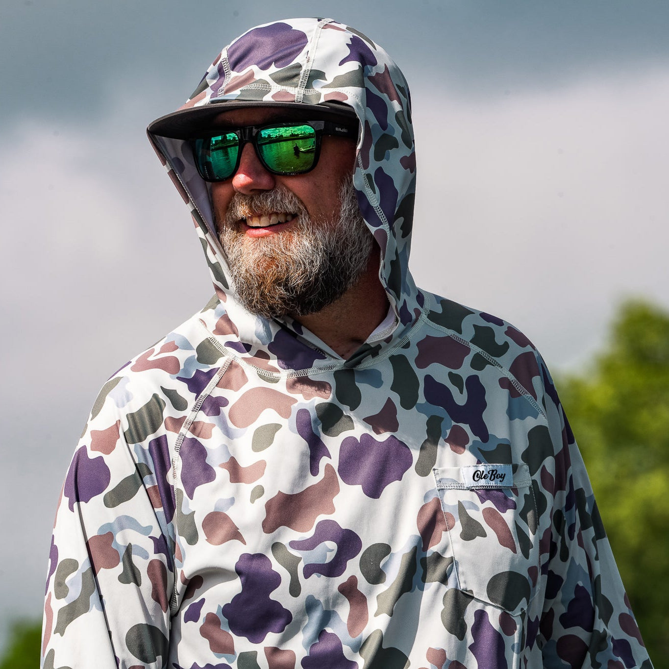 OLE BOY Performance Hooded Tee - Brown Duck Camo
