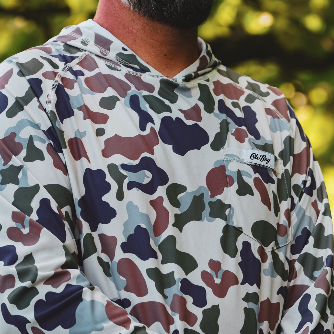 OLE BOY Performance Hooded Tee - Brown Duck Camo