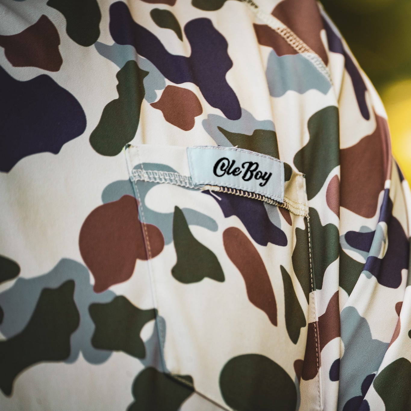 OLE BOY Performance Hooded Tee - Brown Duck Camo
