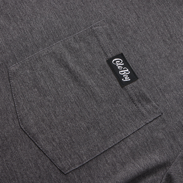 OLE BOY Performance Hooded Tee - Charcoal