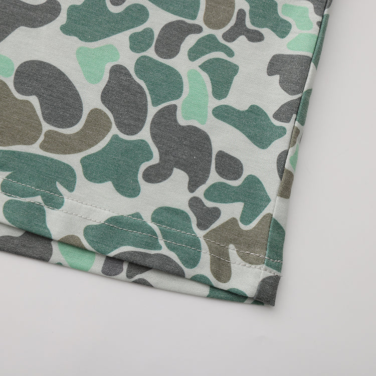 OLE BOY Performance Hooded Tee - Green Camo