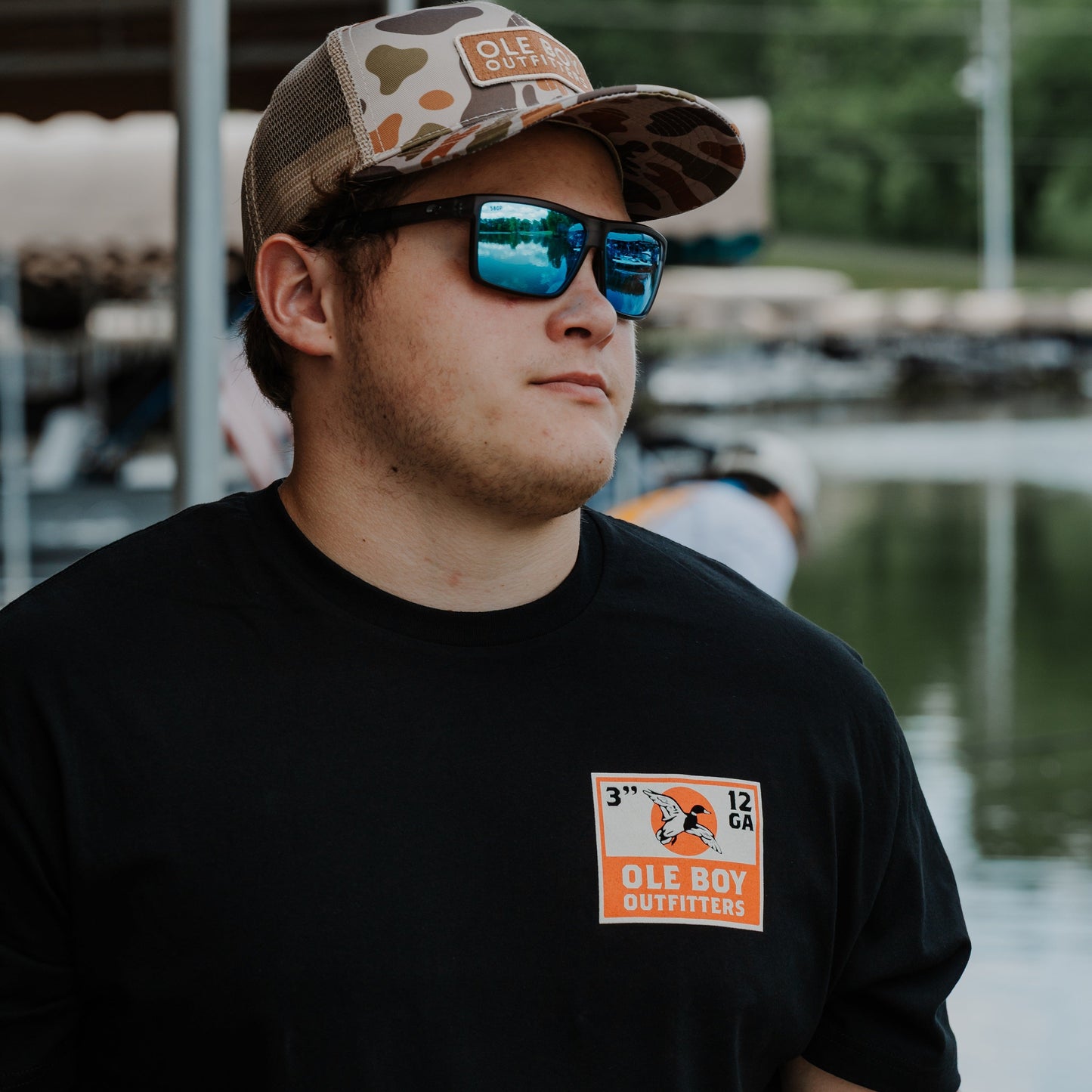 OLE BOY 12 Gauge T-Shirt Lifestyle Fishing Left Chest