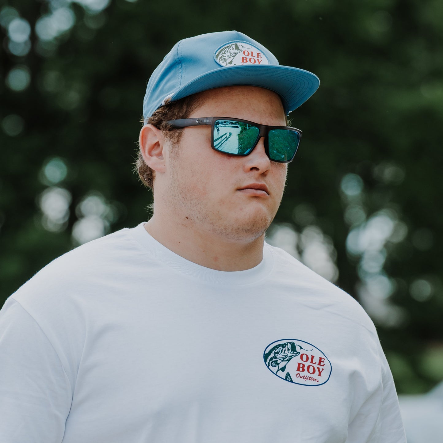 OLE BOY Umpqua Blue/White Lured In Bass Rope Hat Lifestyle Outdoors