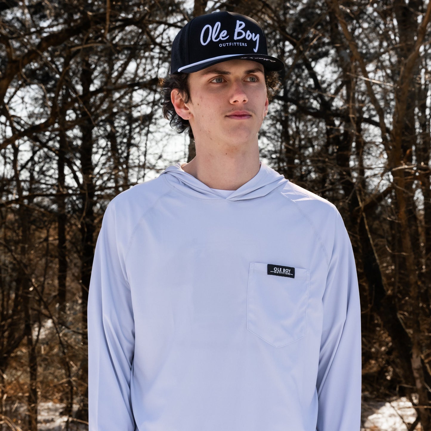 OLE BOY Performance Hooded Tee - Grey