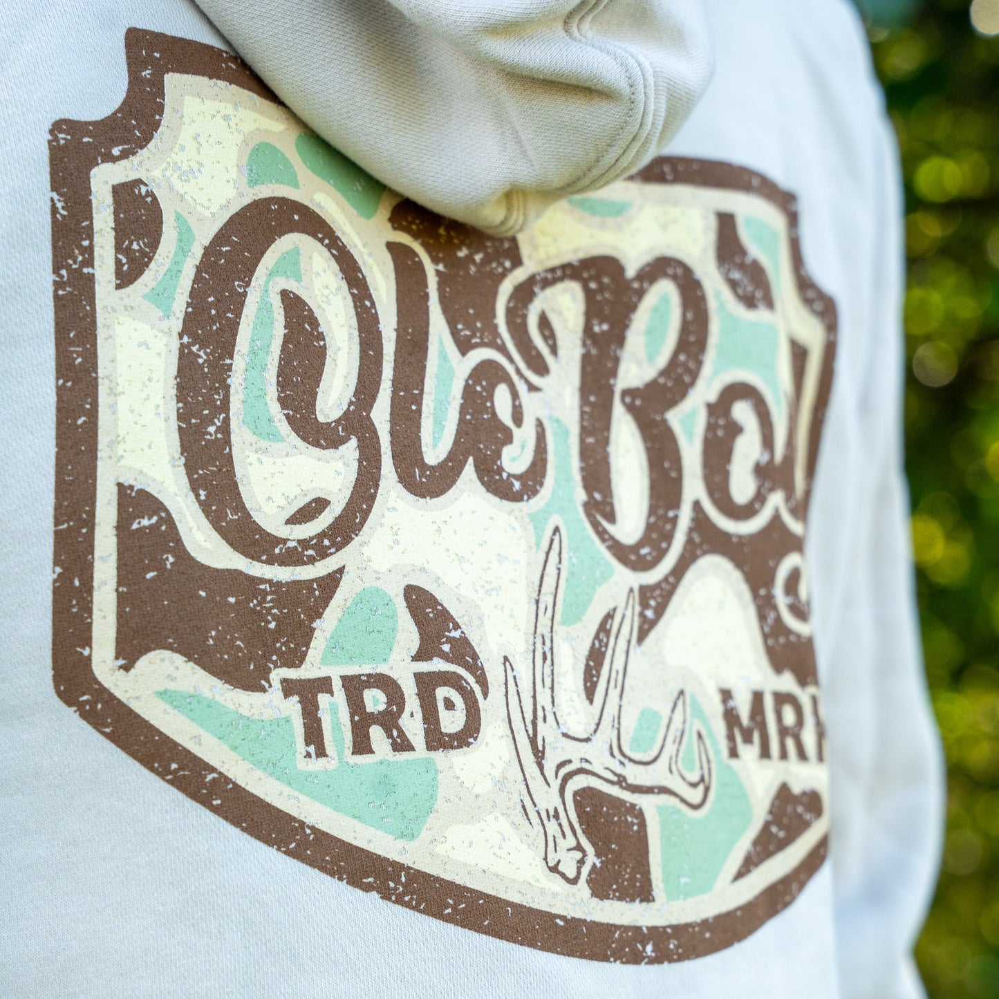 OLE BOY Deer Antler Camo Patch Hoodie