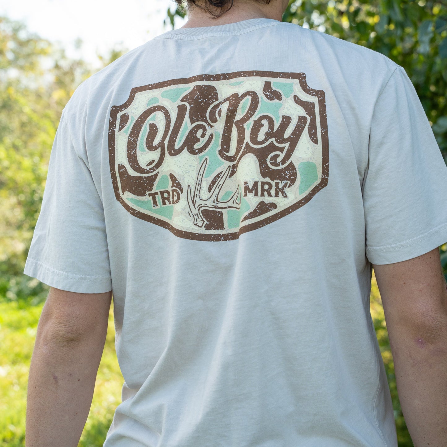 OLE BOY Deer Antler Camo Patch T-Shirt