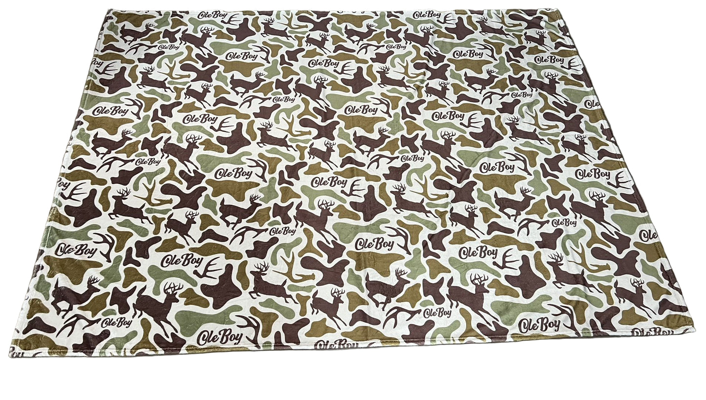Ole Boy 80x60 Fleece Camo Blanket