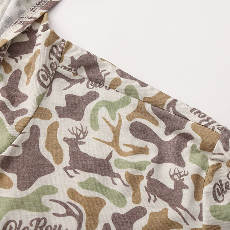 OLE BOY Performance Hooded Tee - Deer Camo