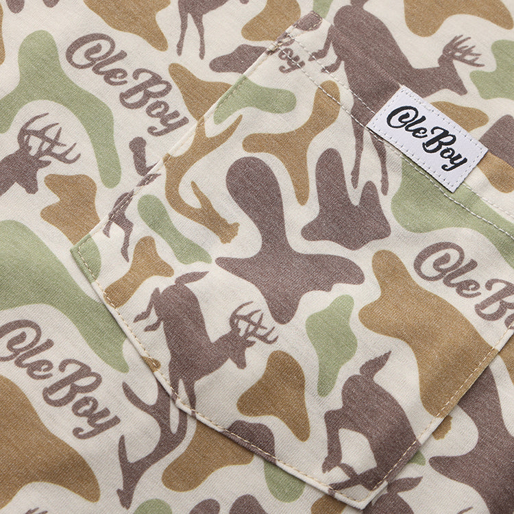 OLE BOY Performance Hooded Tee - Deer Camo