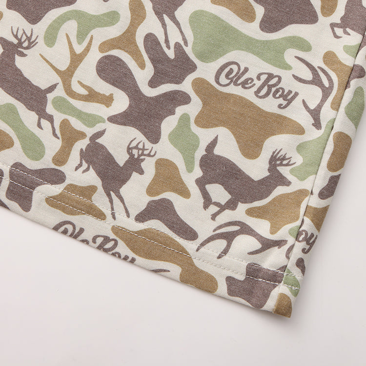 OLE BOY Performance Hooded Tee - Deer Camo
