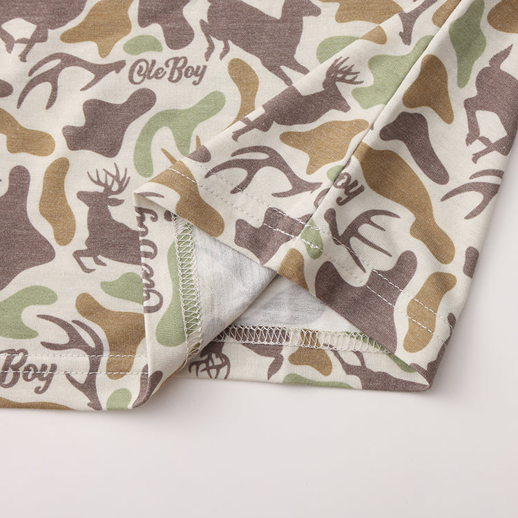 OLE BOY Performance Hooded Tee - Deer Camo