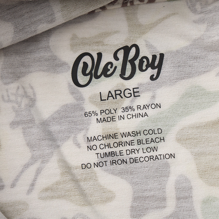 OLE BOY Performance Hooded Tee - Deer Camo