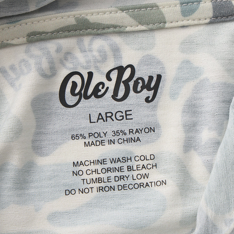 OLE BOY Performance Hooded Tee - Bass Camo