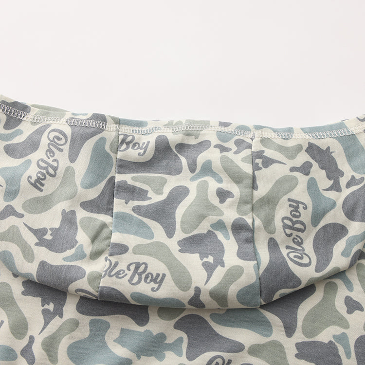 OLE BOY Performance Hooded Tee - Bass Camo