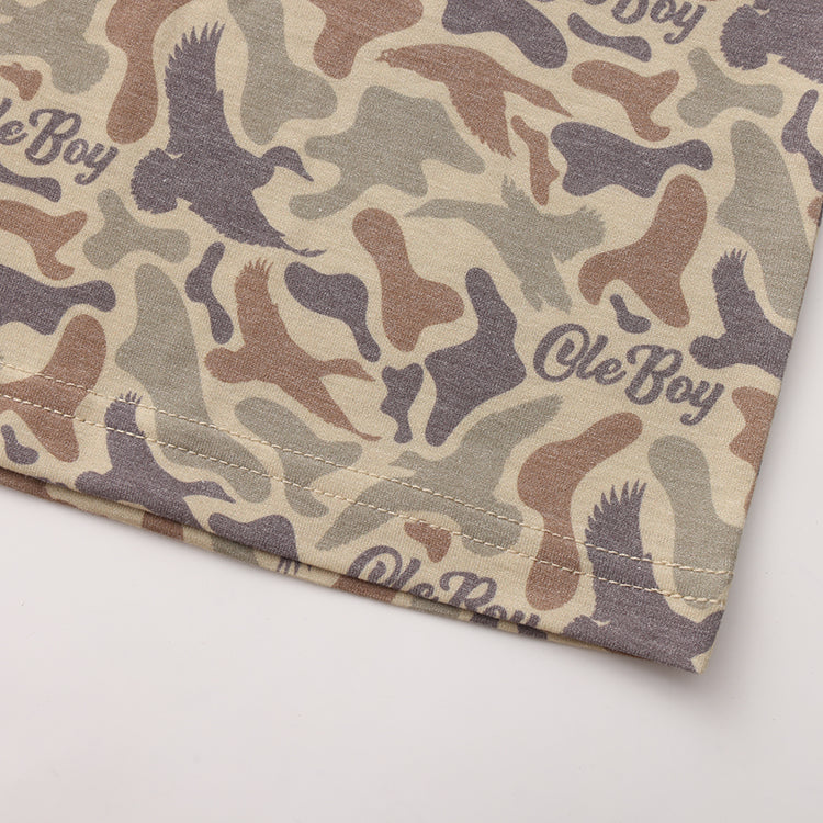 OLE BOY Performance Hooded Tee - Duck Camo