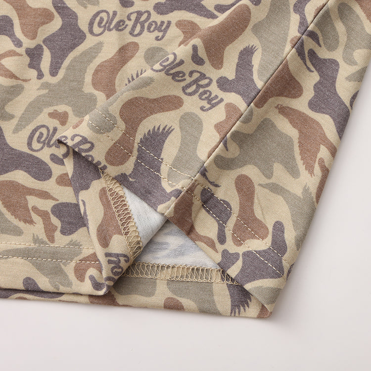 OLE BOY Performance Hooded Tee - Duck Camo