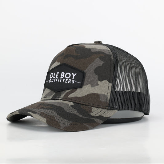 OLE BOY Black Camo Classic Logo Patch Hat