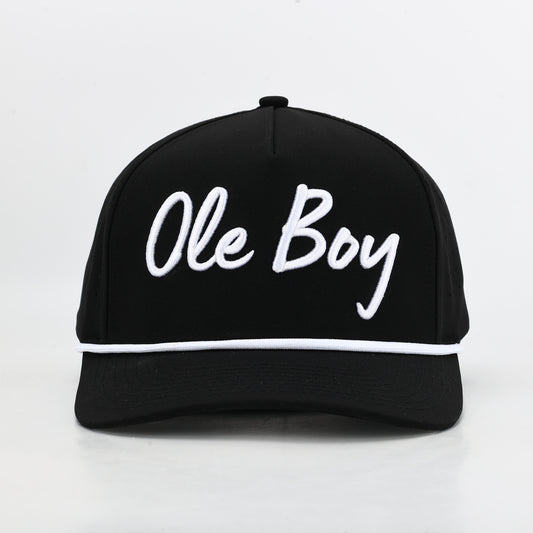OLE BOY Black Performance Golf Hat