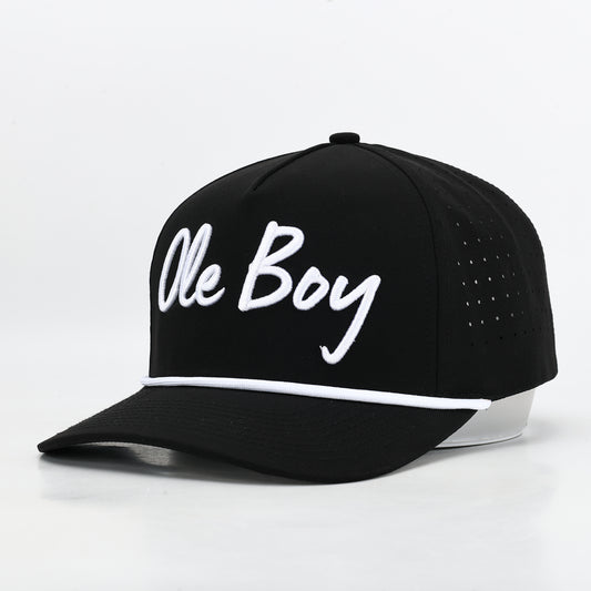 OLE BOY Black Performance Golf Hat