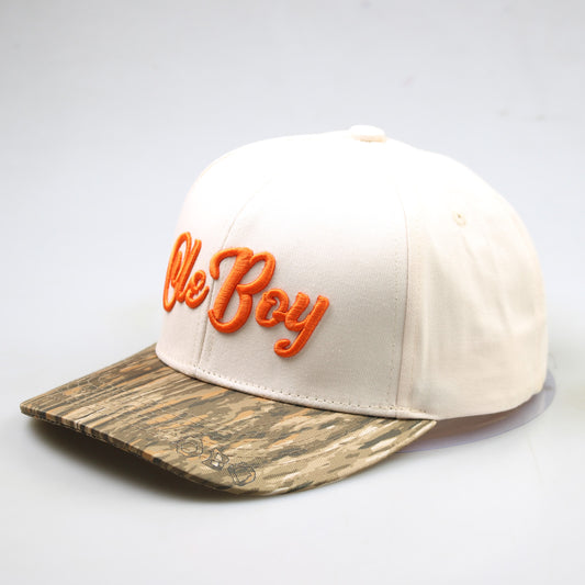 Cap with 'Ole Boy' text on a white background