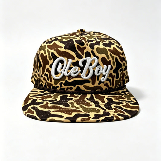 OLE BOY Duck Camo Ole Boy Logo Rope Grandpa Hat