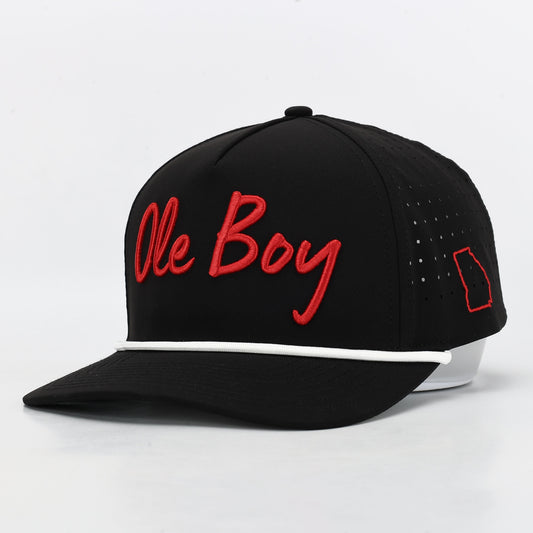 OLE BOY Georgia Game Day Performance Golf Hat - Black