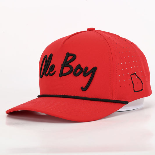 OLE BOY Georgia Game Day Performance Golf Hat - Red