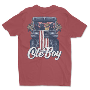 OLE BOY Patriotic Mud Crew T-Shirt