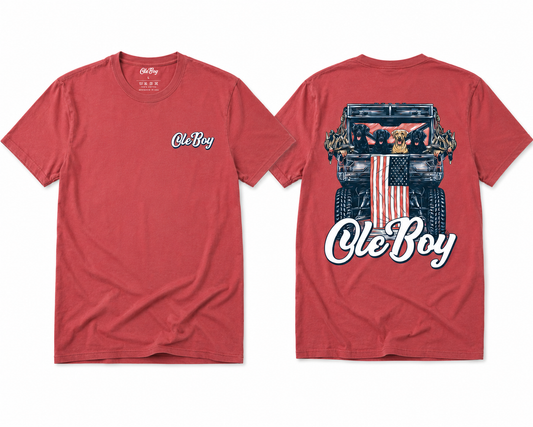 OLE BOY Patriotic Mud Crew T-Shirt