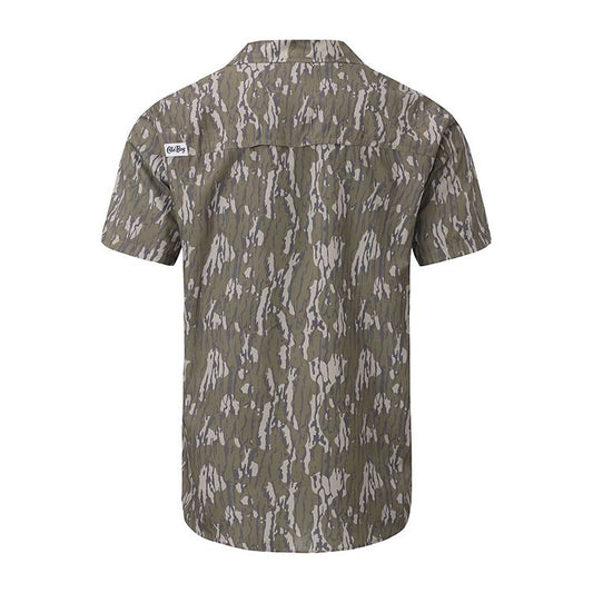 OLE BOY Performance Button Up Fishing Shirt - Green Camo