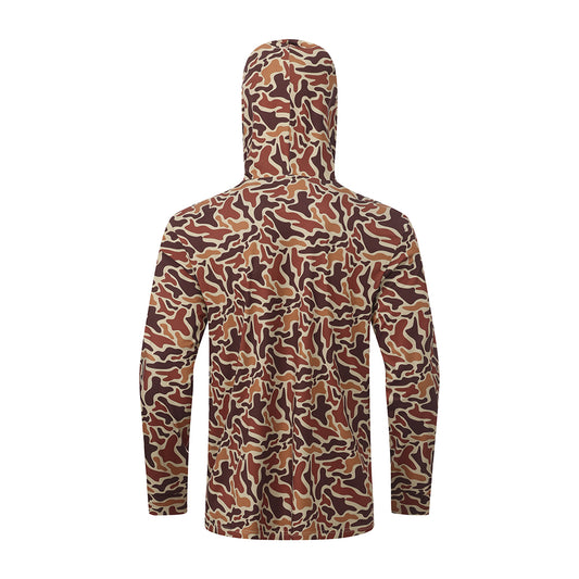 OLE BOY Performance Drawstring Hoodie - Brown Camo