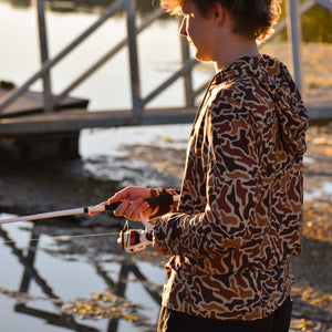 OLE BOY Performance Drawstring Hoodie - Brown Camo