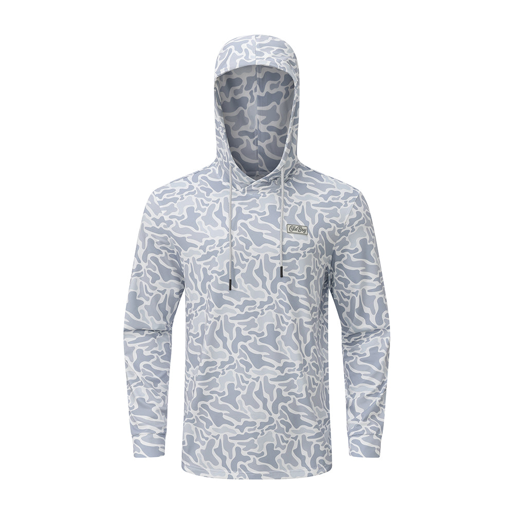 OLE BOY Performance Drawstring Hoodie - Grey Camo