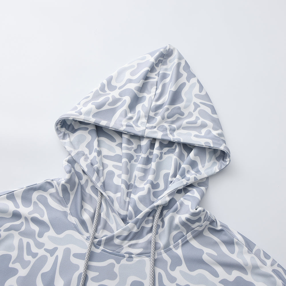 OLE BOY Performance Drawstring Hoodie - Grey Camo