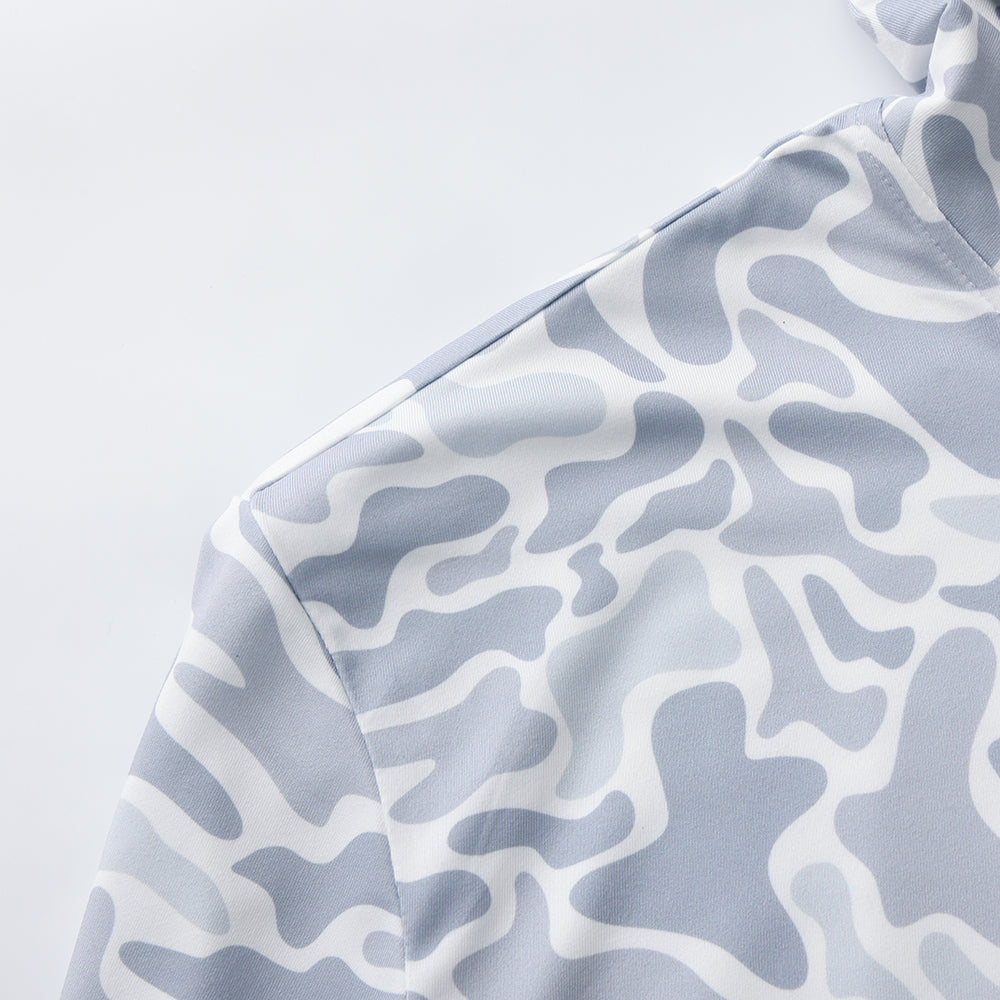 OLE BOY Performance Drawstring Hoodie - Grey Camo