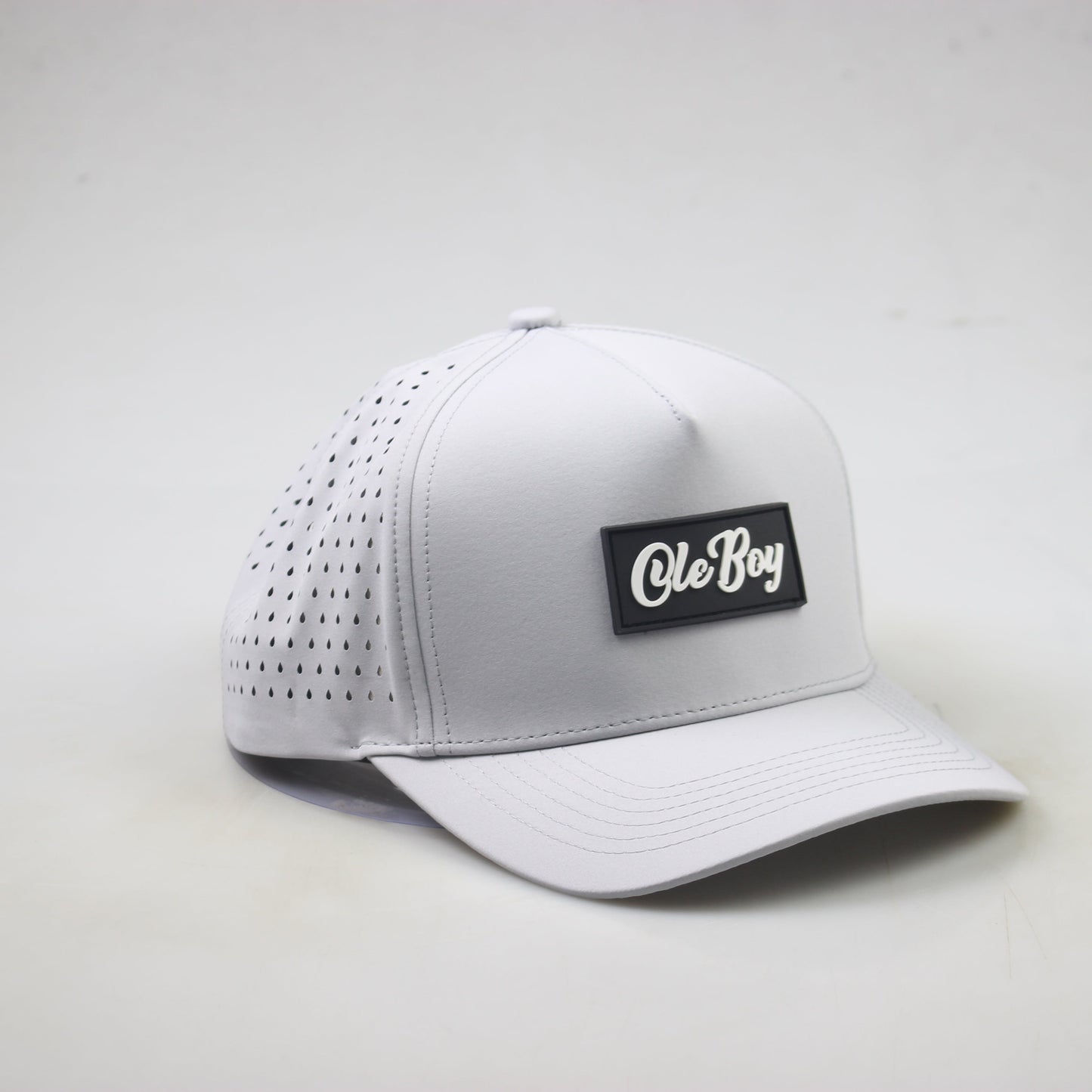 OLE BOY Performance Grey Rubber Patch Hat