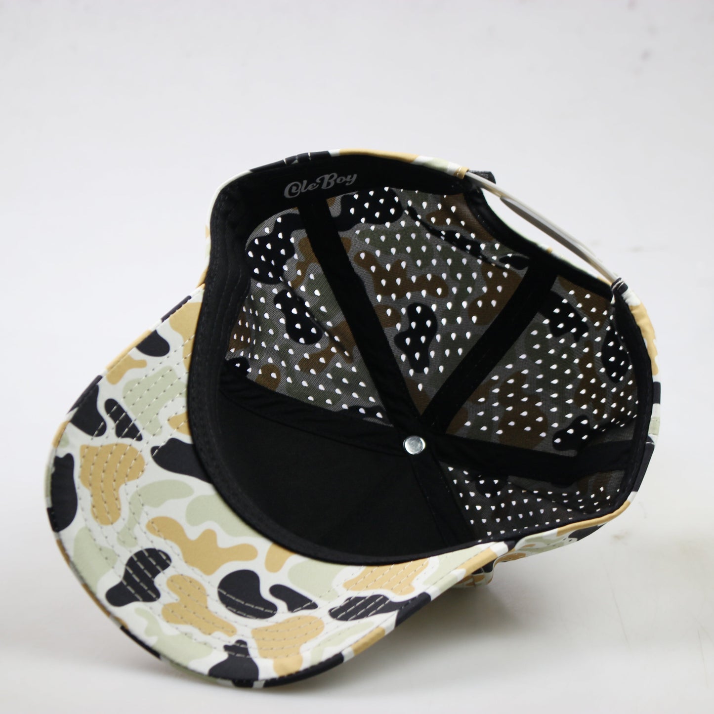 OLE BOY Performance Orange/Black Duck Camo Rubber Patch Hat
