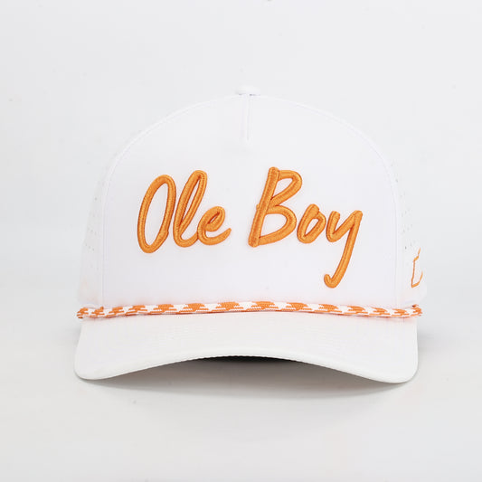 OLE BOY Tennessee Game Day Performance Golf Hat - White