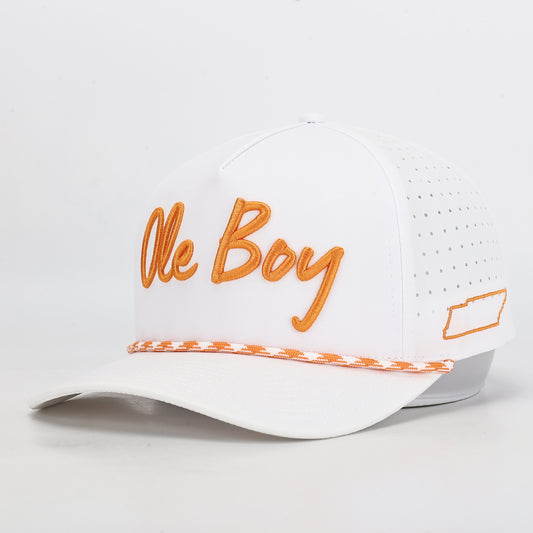 OLE BOY Tennessee Game Day Performance Golf Hat - White
