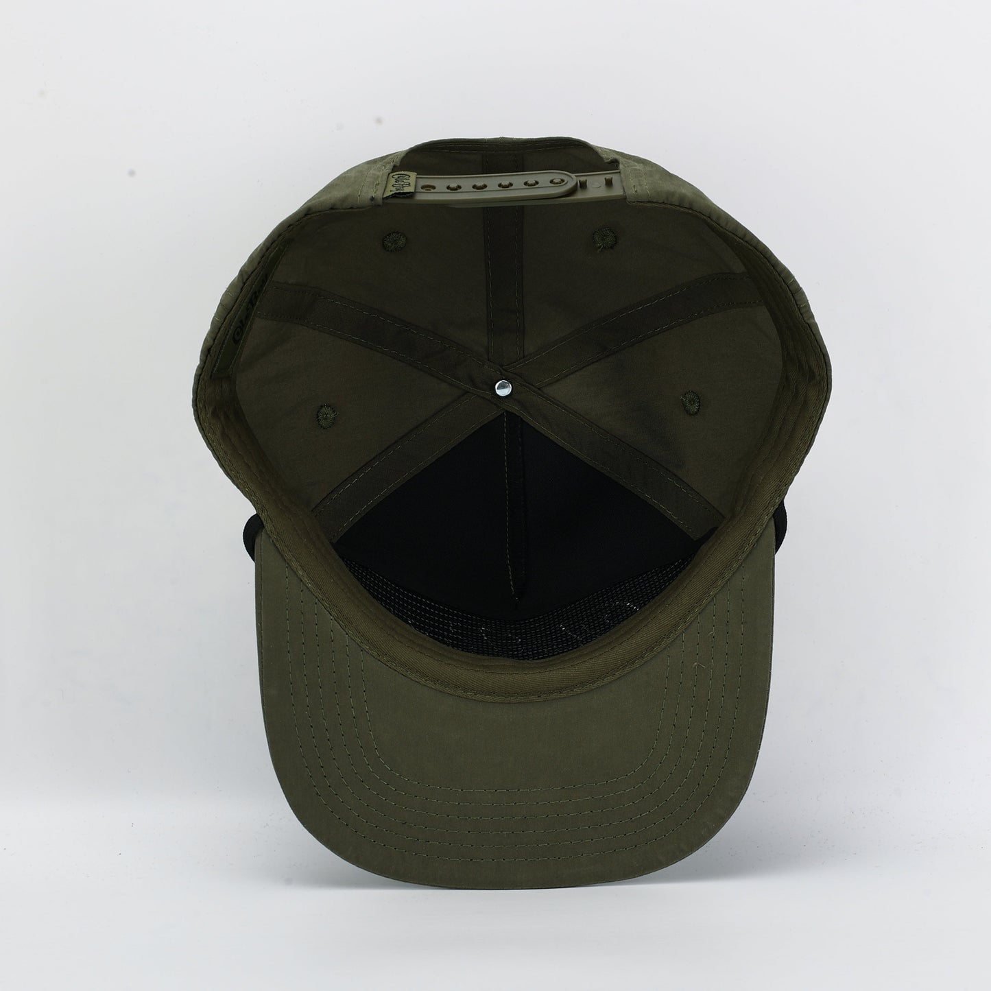 Green baseball cap on a white background