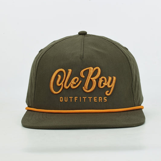 OLE BOY Umpqua Green/Gold Ole Boy Logo Rope Hat