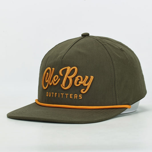 OLE BOY Umpqua Green/Gold Ole Boy Logo Rope Hat